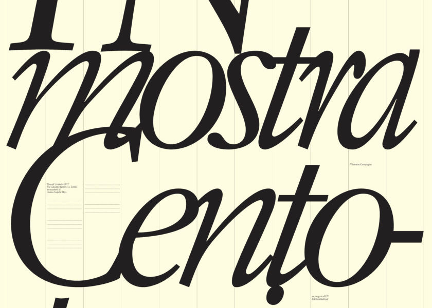 Locadina della mostra Centopagine