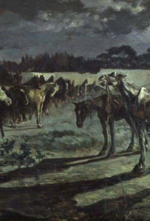 dipinto ispirato a Chostolmér, Il cavallo narratore (1901) di Giovanni Marchini (particolare)